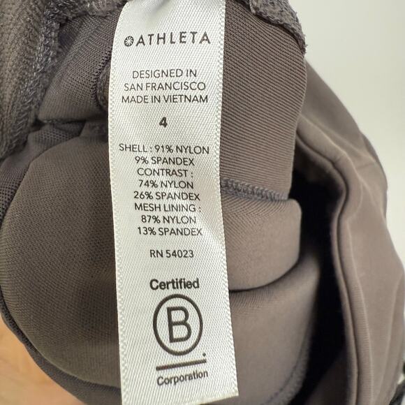 Athleta Headland Hybrid Cargo Tight Women's Sze 4 Arbor Olive Hiking Zip Pockets - Picture 7 of 9